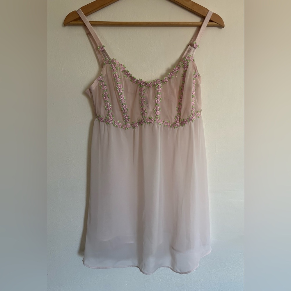Victoria's Secret Very Sexy Rosebud Embroidery Unlined Corset Babydoll  Chemise - Picture 3 of 12
